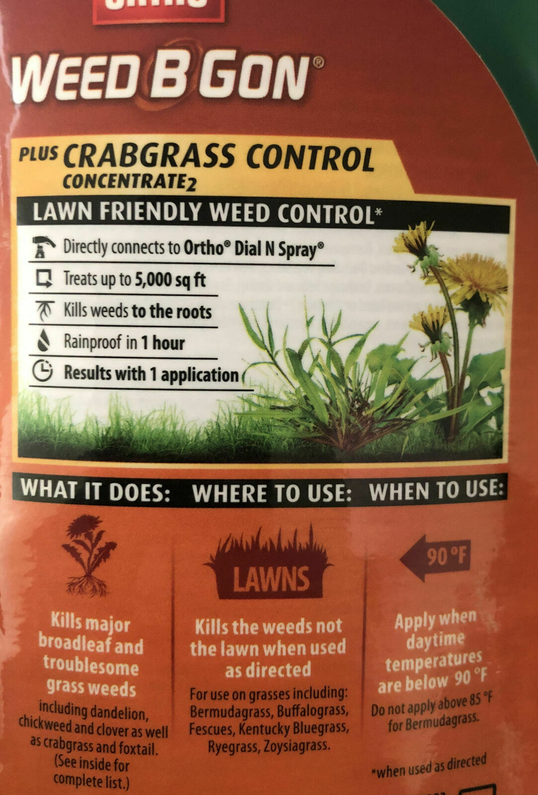 Ortho WeedBGon Plus Crabgrass Control Concentrate 32 Oz 12 Bottles