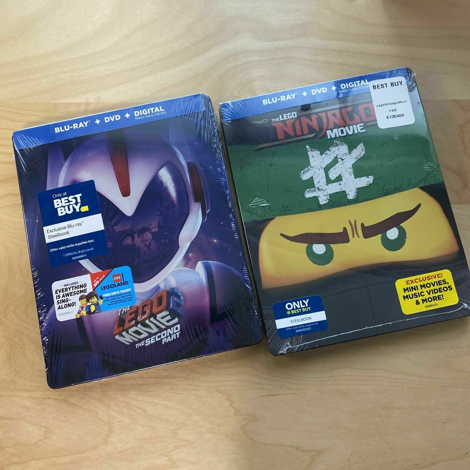 Arkæologiske Mantle Udover LEGO BUNDLE The LEGO Movie 2 and Ninjago Best Buy SteelBook Blu-ray DVD -  Asset Liquidations