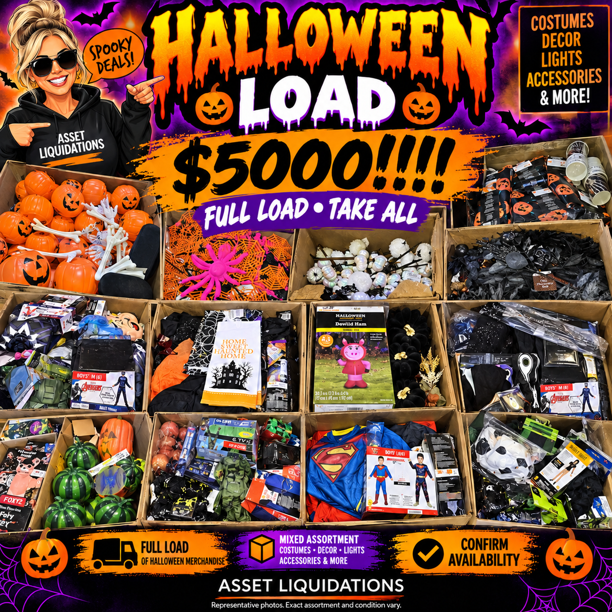 Halloween General Merchandise Load — representative merchandise