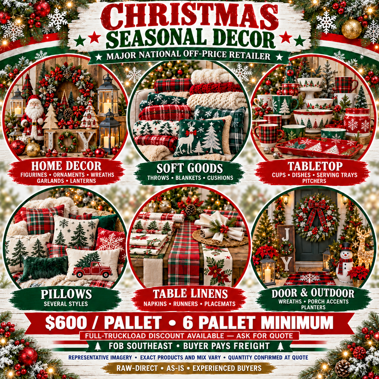Christmas Seasonal Décor — representative wholesale program media