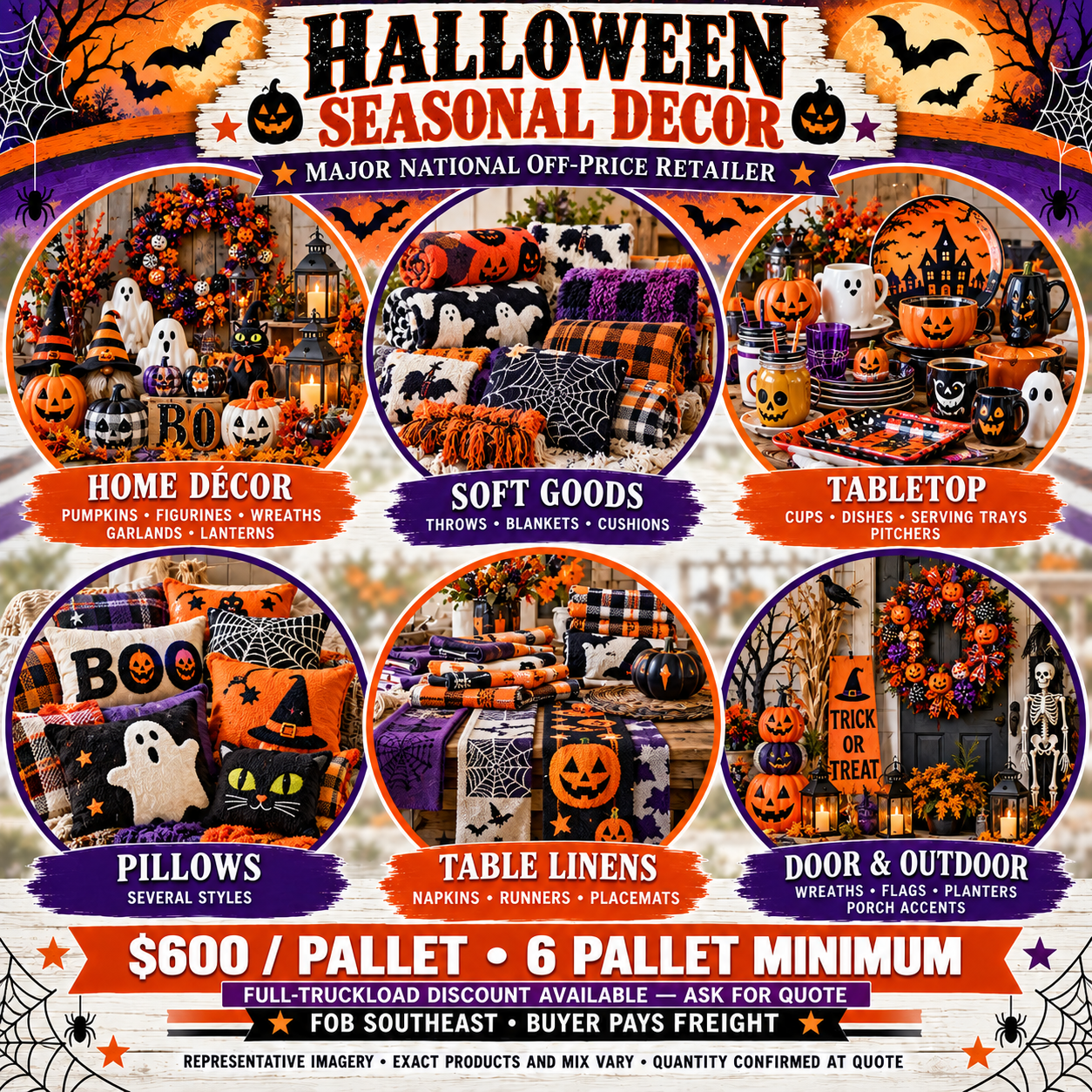 Halloween Seasonal Décor — representative wholesale program media