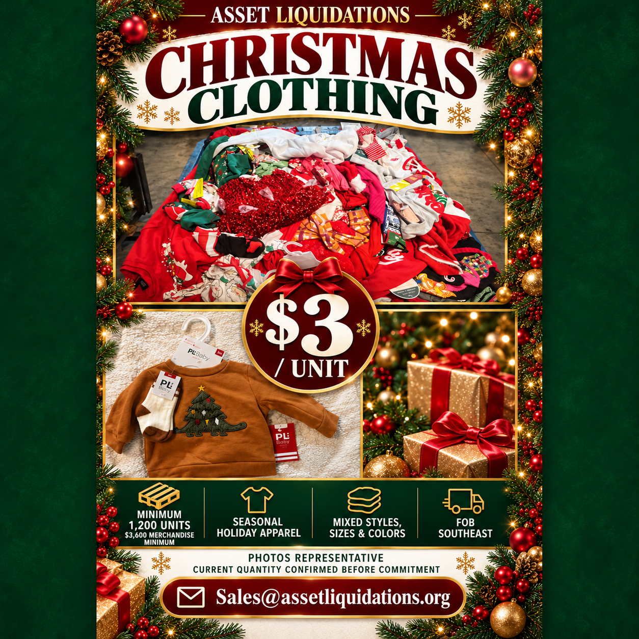 Christmas Apparel — representative wholesale program media