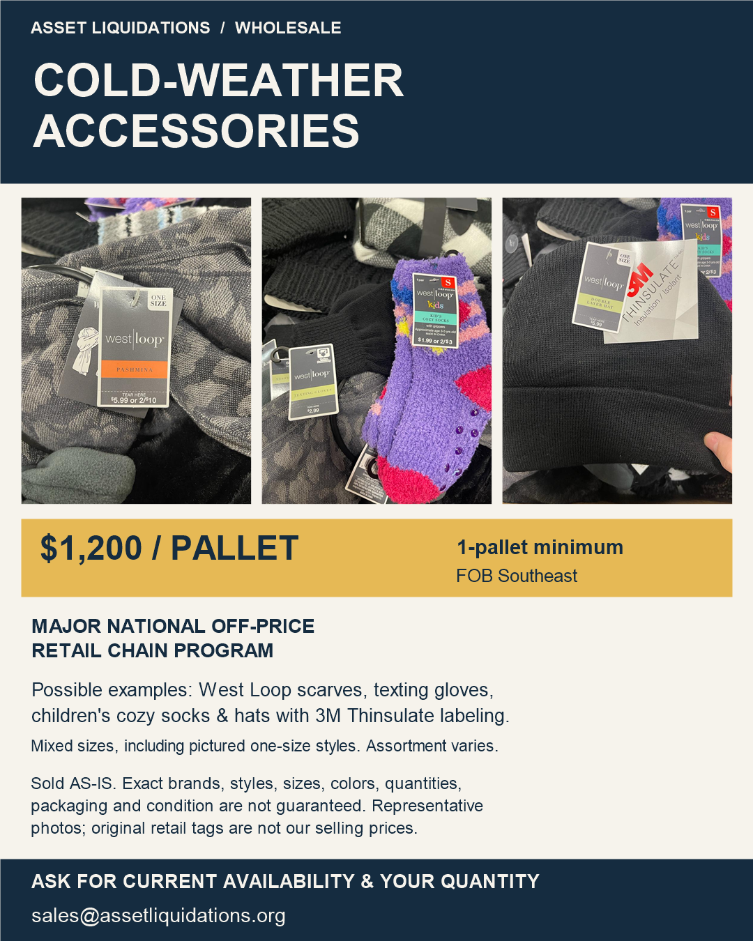 Off-Price Cold-Weather Accessories representative merchandise collage