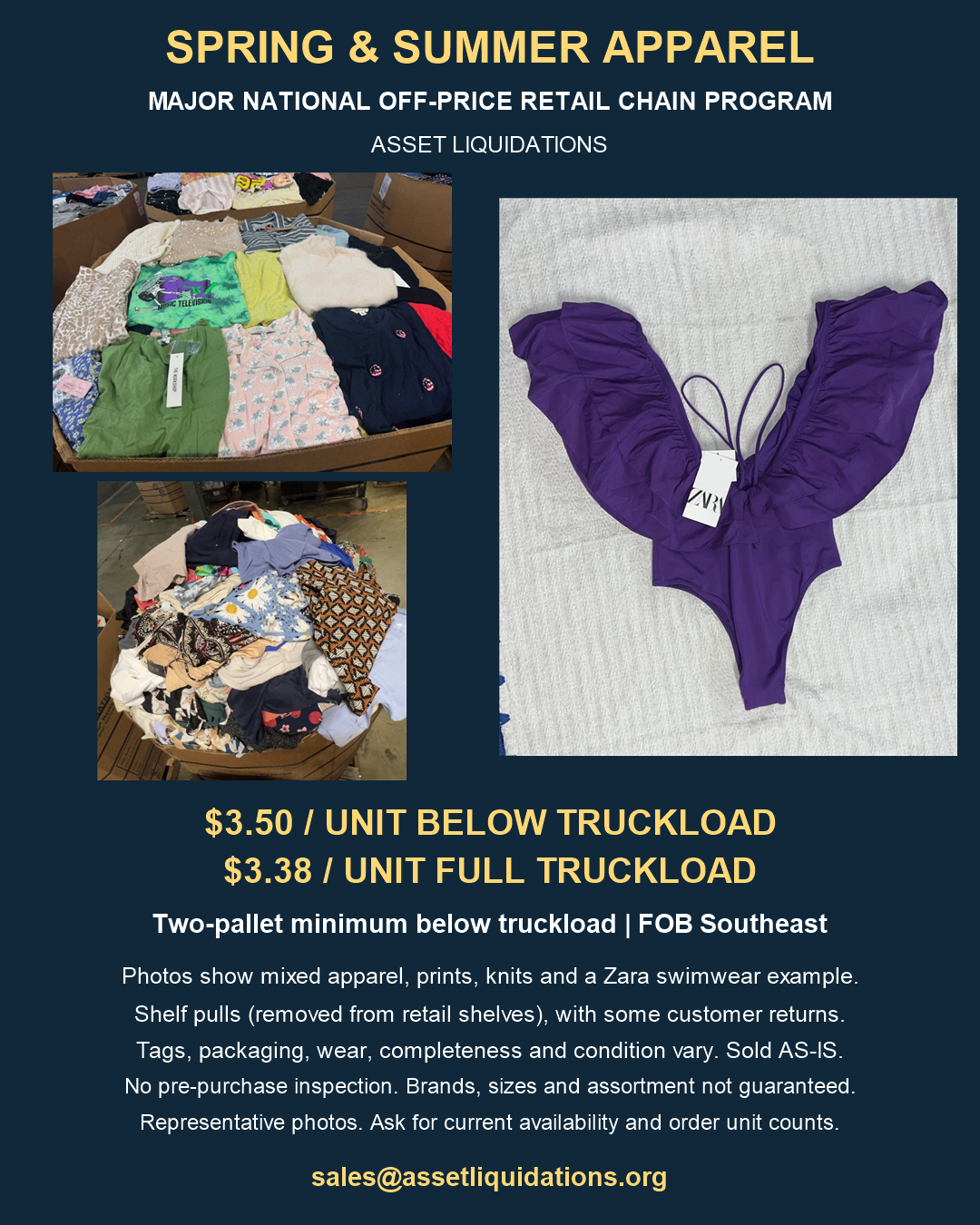 Off-Price Branded Spring & Summer Apparel representative merchandise collage